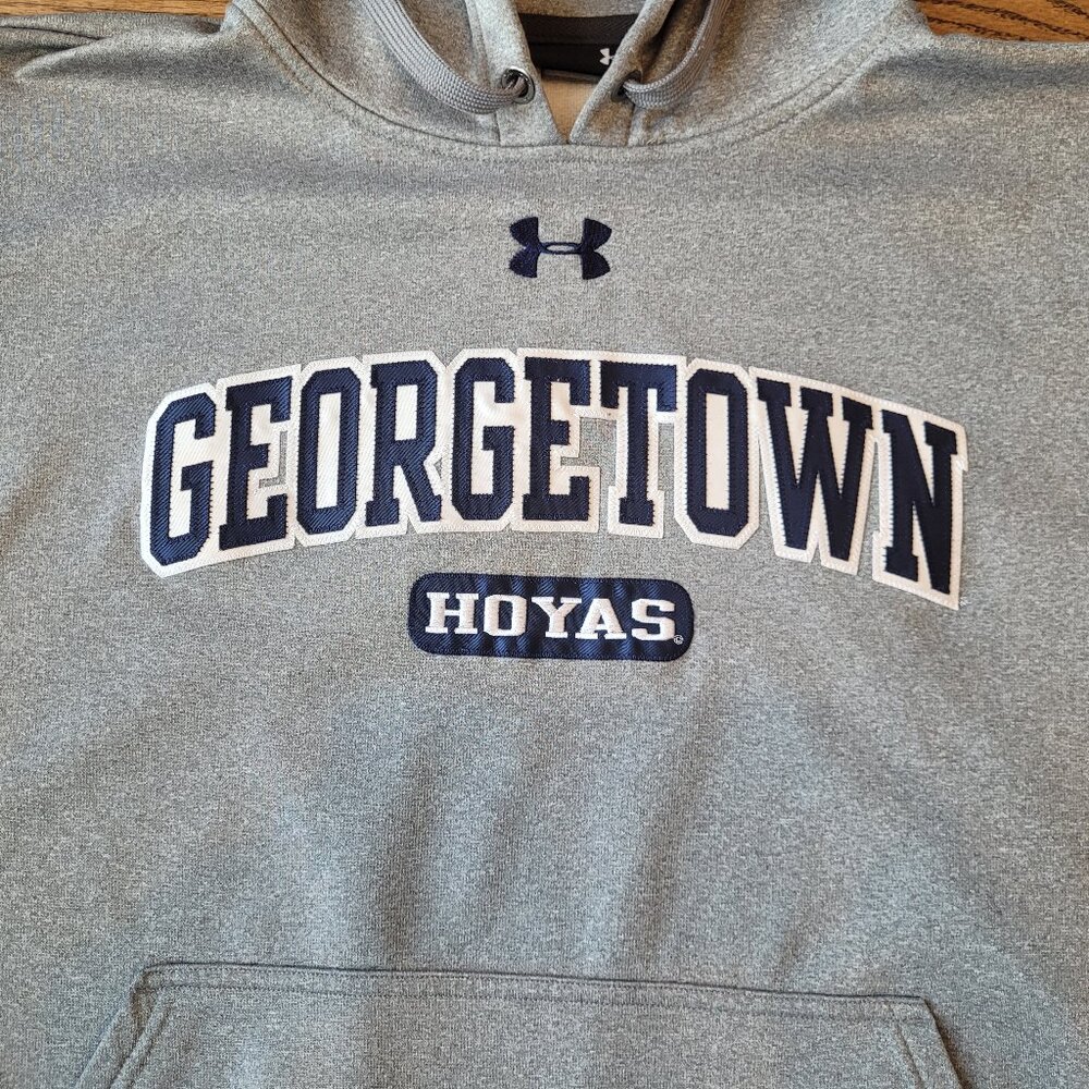 Georgetown Underarmour Hoodie Sweatshirt Grey Gray Hoyas
